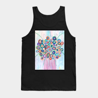 Bright Colourful Expressive abstract Florals Tank Top